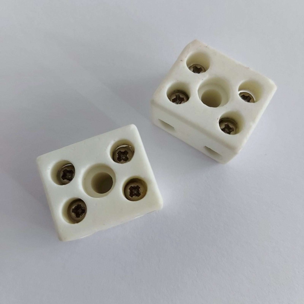 Keramische hittebestendige klem, per 2 stuks