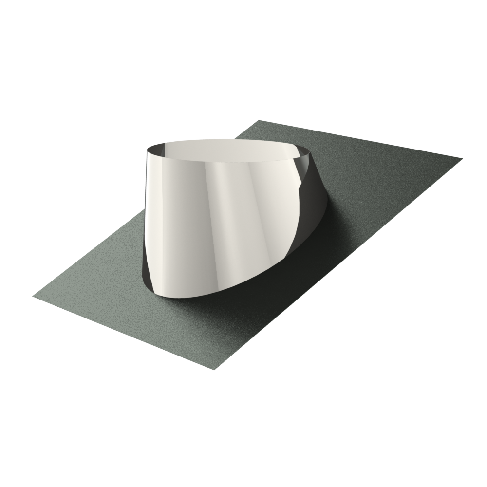 [DWAI.DD.200.30/45] Dakdoorvoer Inox 30°-45° voor Dubbelw. Syst. 200/250 mm