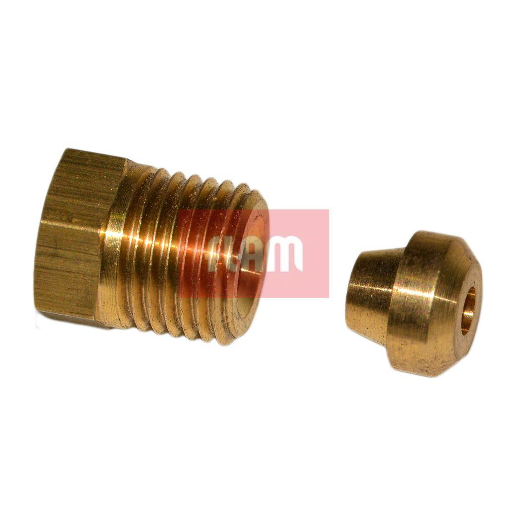 Drukmoer Waakvlamhouder met Conische Ring 4mm Gas Maxitrol