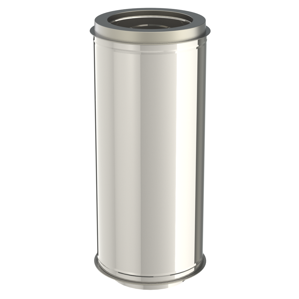 Dubbelwandige buis INOX / RVS diameter 200/250mm, 50cm lang.