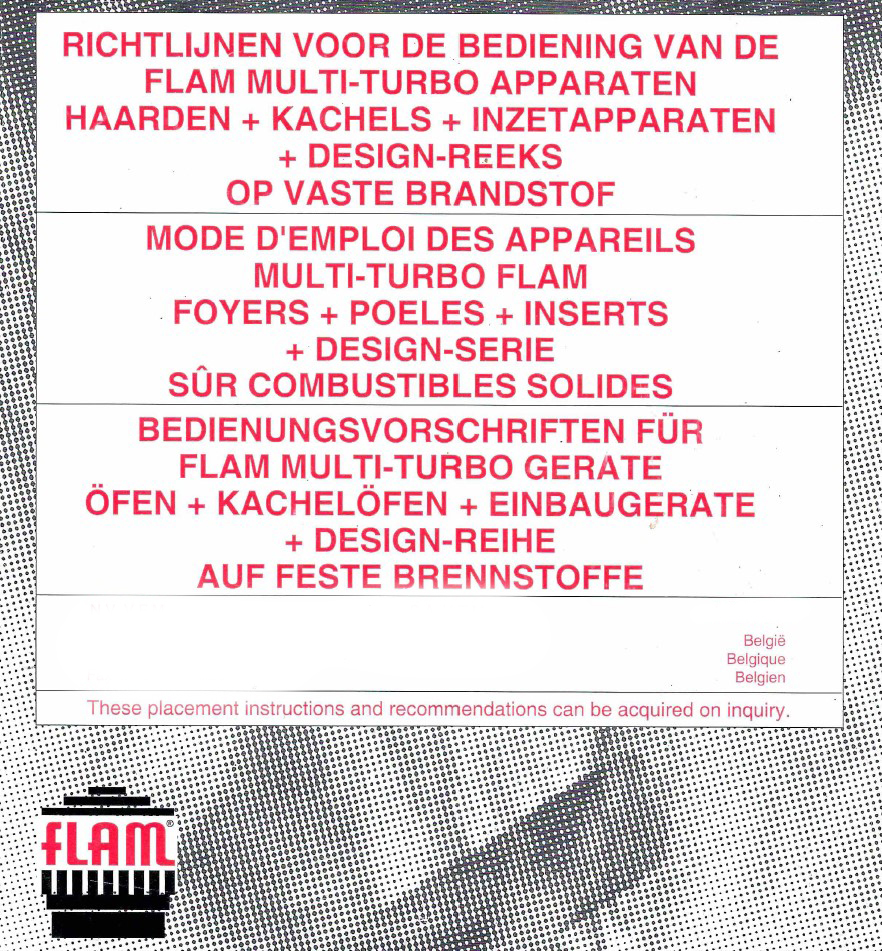 Handleiding Flam MT en DES toestellen
