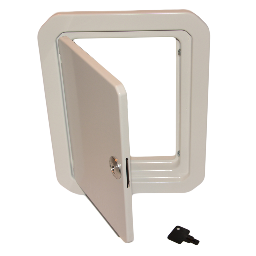 [HWBEDL155205W-1] Inspectieluik wit met geïsoleerde deur