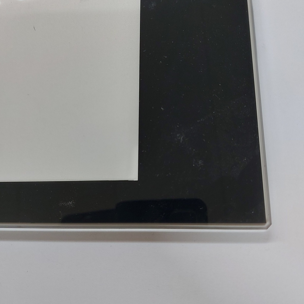 [GLAS.V.Z-0066] Keramisch bedrukt glas Optimum 65/50 front zonder embleem