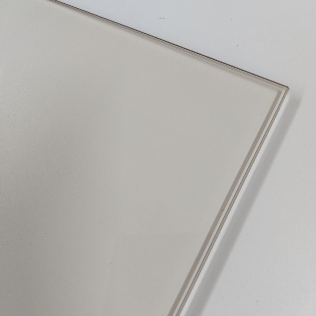 [GLAS.V.Z-0020] Keramisch glas MT61/50 Hoek (Zijdeur) Vlak, Zonder Embleem.