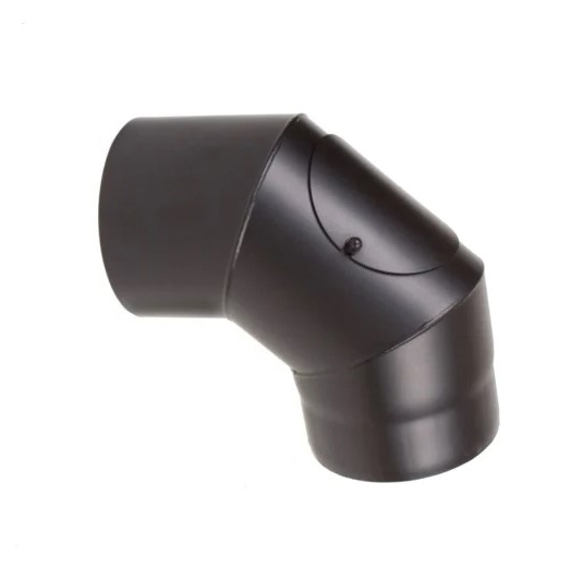 [HW18018090L] Ø180mm 90 graden dikwandig stalen bocht met luik