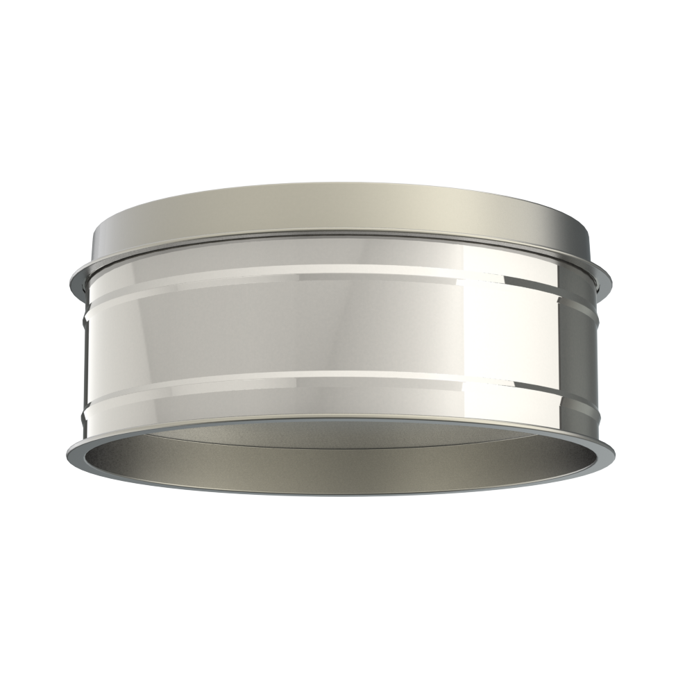 [DWAI.DOP.200] Bouchon double paroi ACIER inoxydable / INOX, diamètre 200/250mm.