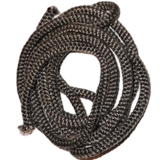 Ker. Glasvezelkoord MT ROND dia.=12mm ZWART PER METER.